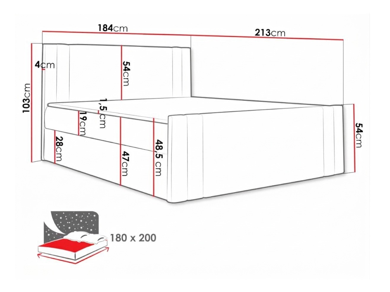 Boxspring krevet Mel (Amor Velvet 4311)