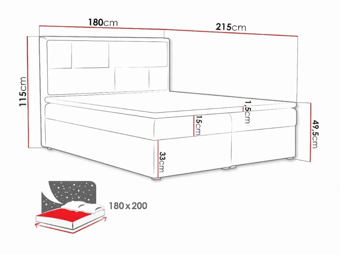 Boxspring krevet Pomona 115 (Victoria 14 863)