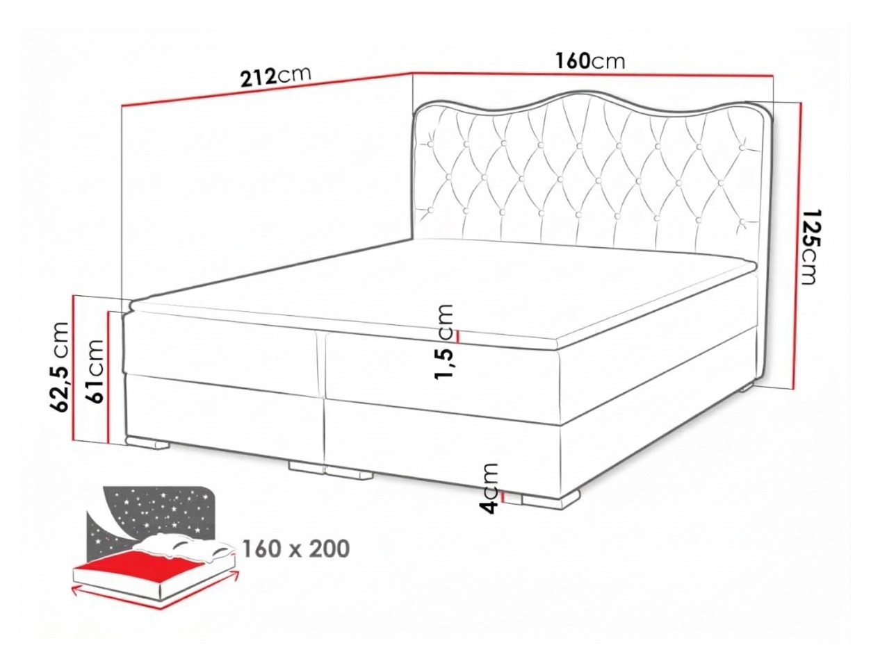 Boxspring krevet Tectum (Soft 020)