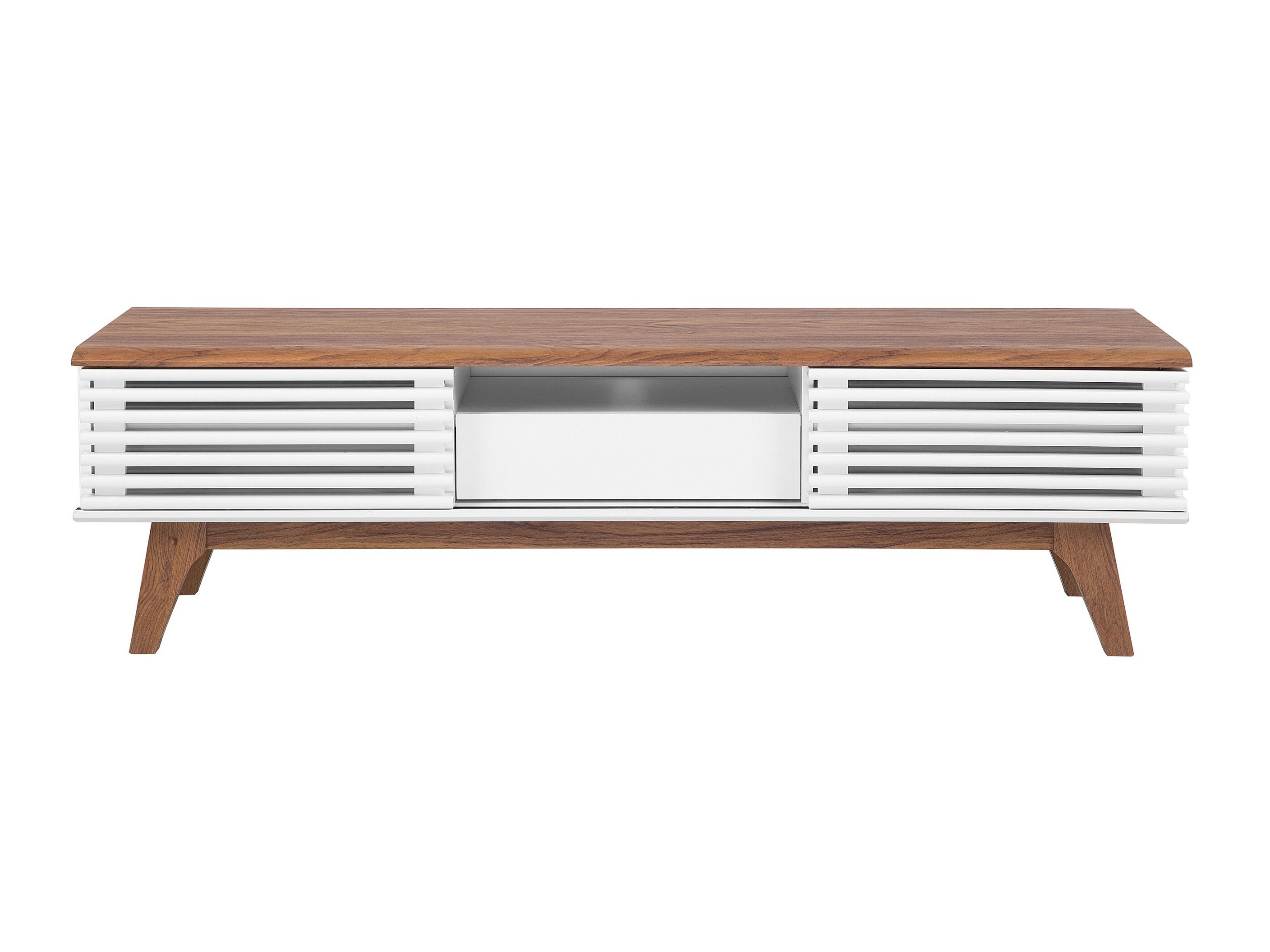 TV komoda Berwyn 133 (Belo + Smeđa)