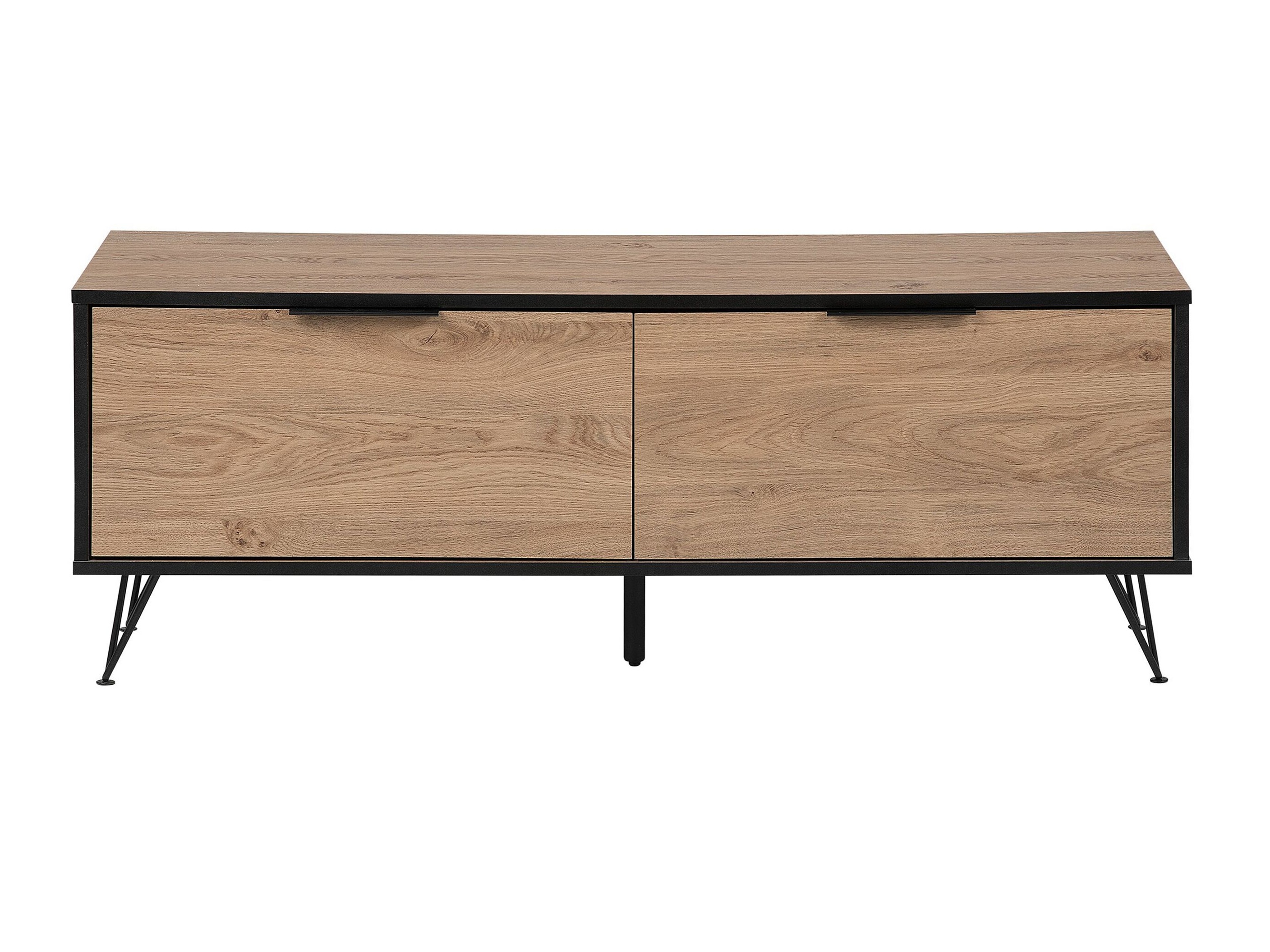 TV komoda Berwyn 168 (Crno + Svetlo drvo)