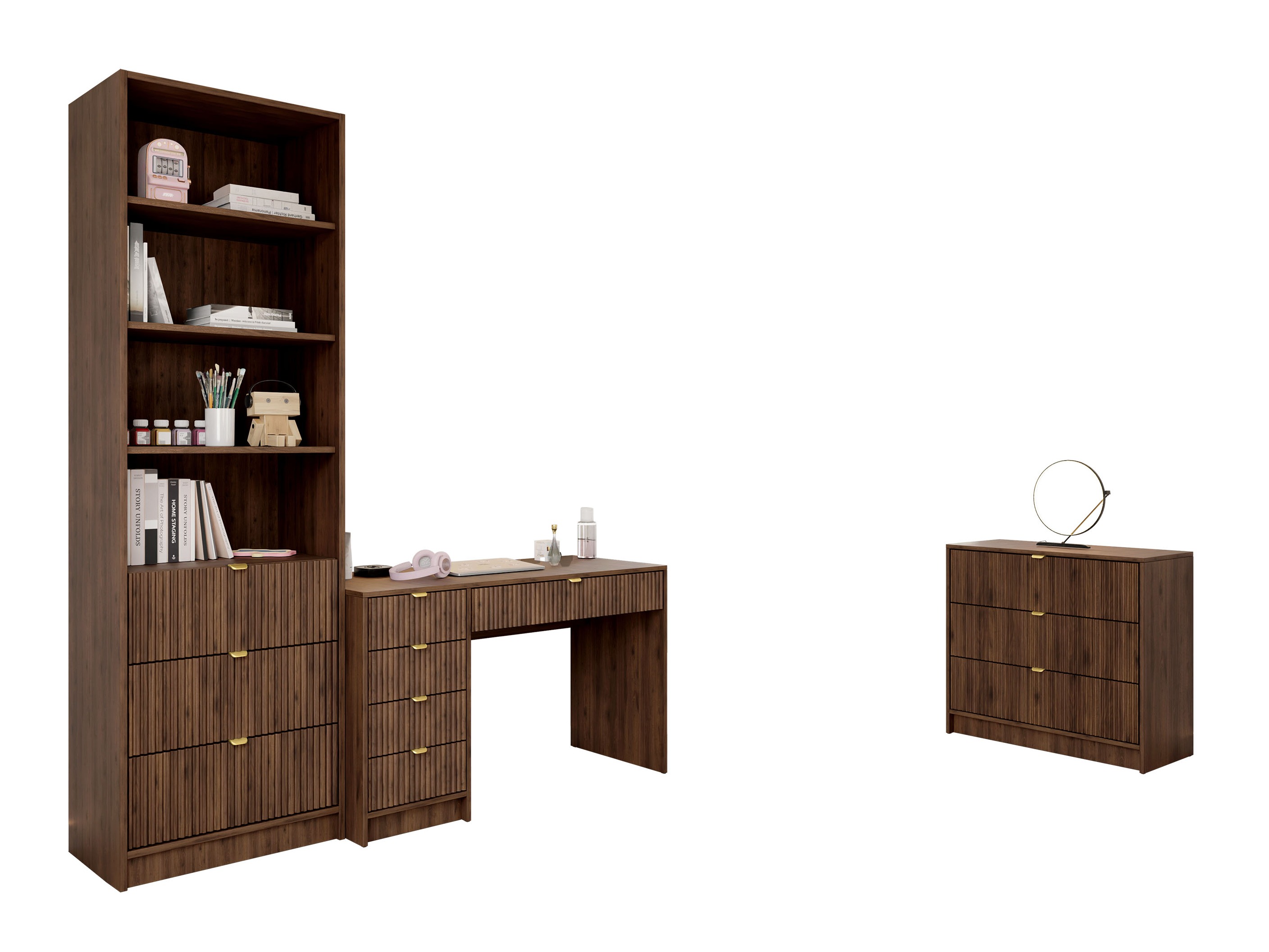 Set za kućnu kancelariju Comfivo Papilio V (Orah)
