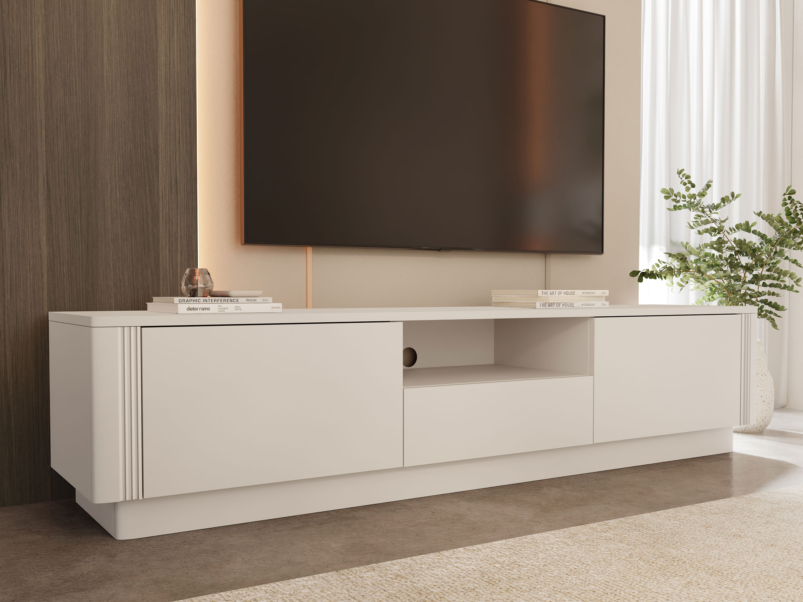 TV komoda Comfivo Levavio 103 (Bež)