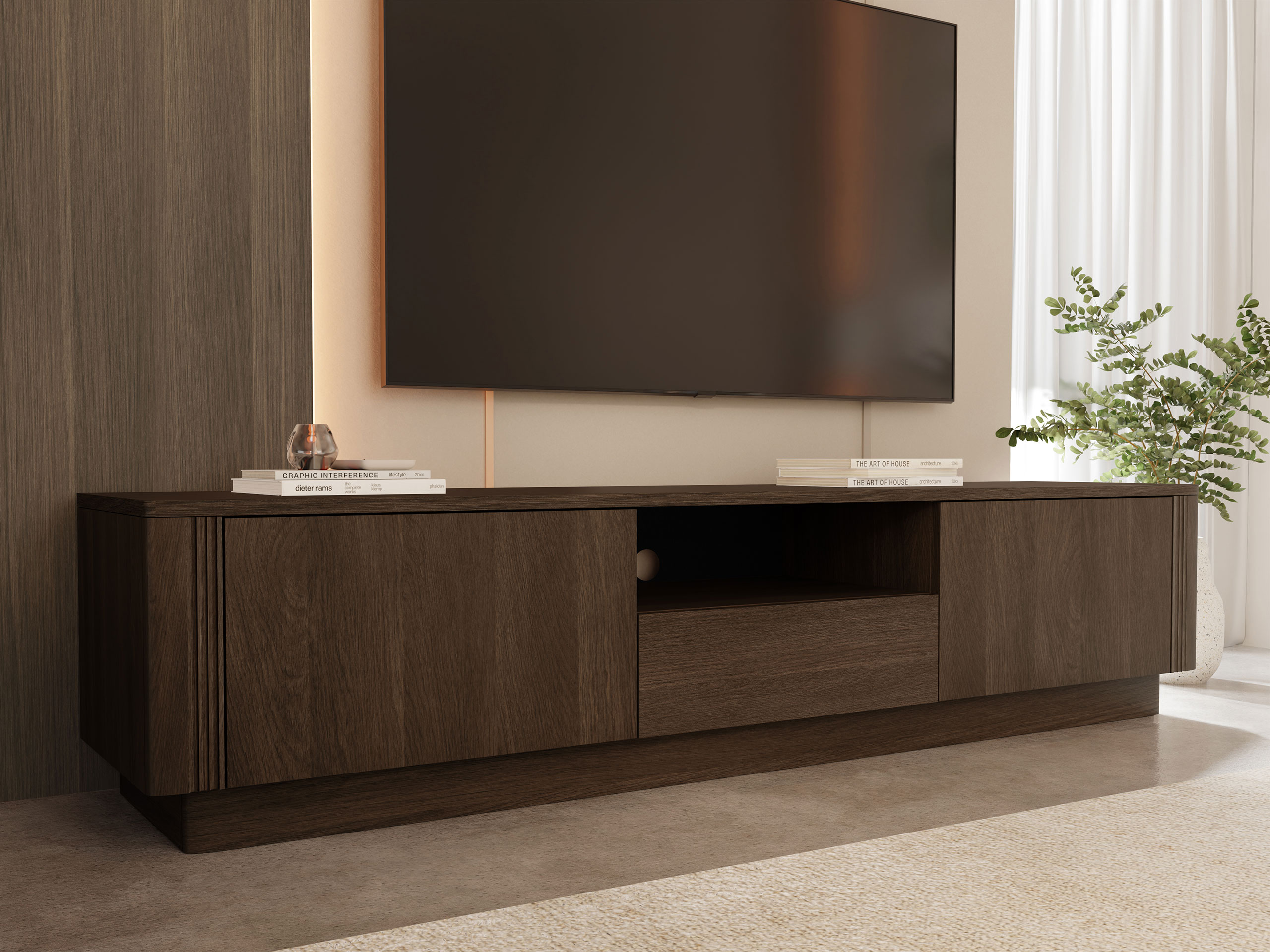 TV komoda Comfivo Levavio 103 (Tamni hrast)