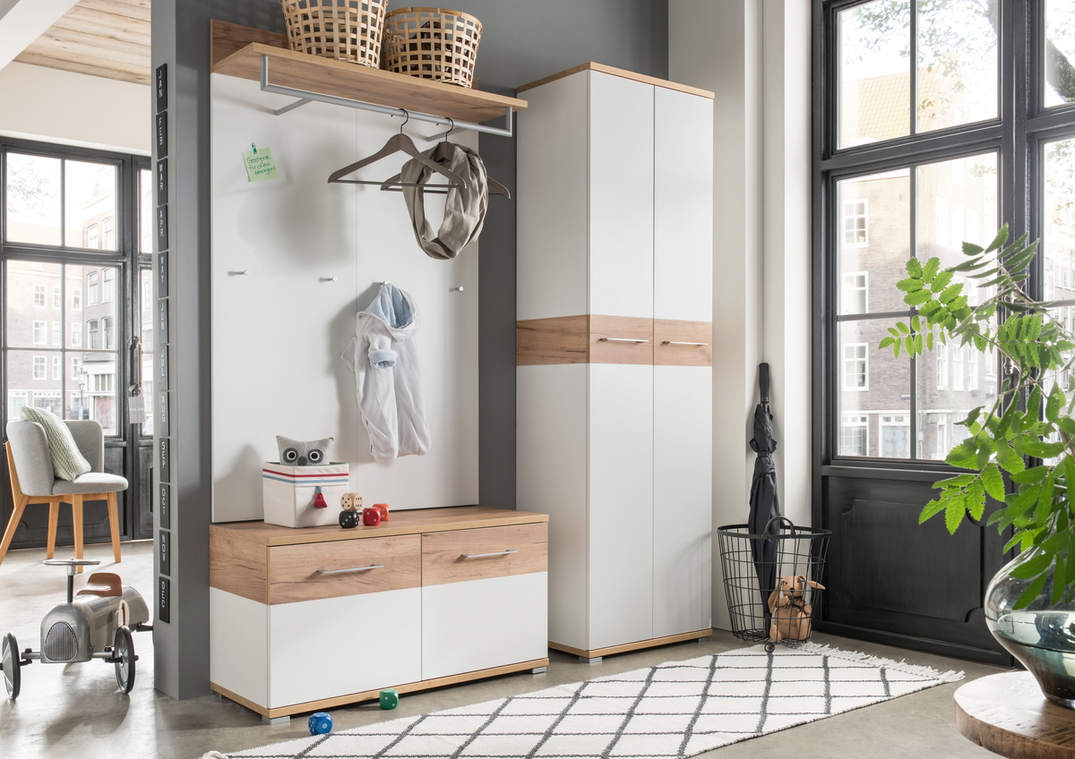 Čiviluk Nuveno 103 (Belo + Navarra hrast)