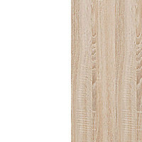 Noćni ormarić Nolroma 102 (Belo + Sonoma hrast)