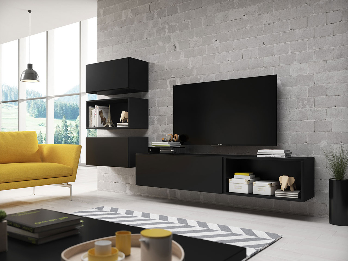 Set za dnevnu sobu Corbele 109 (Crno)