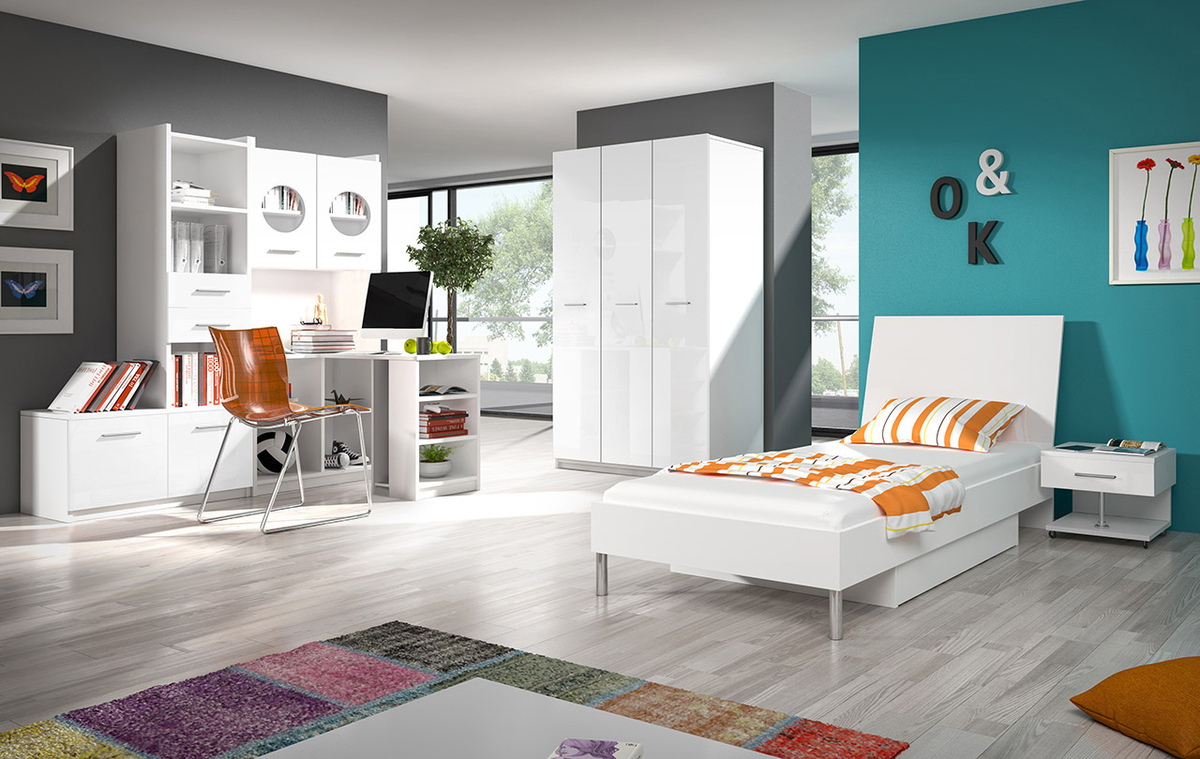 Ormar Salmere 107 (Belo + Sjajno belo)